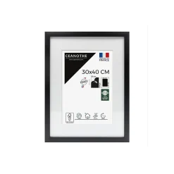 Discount Ceanothe Cadre photo 30x40 cm milan noir avec passe-partout 20x30 cm Fabriqué en France