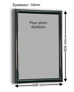 Online Cadre plastique gallery Ariane Home noir l.40 x H.60 cm