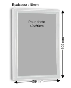 Cadre plastique gallery Ariane Home blanc l.40 x H.60 cm* Cadre|Cadre 40 X 60 Cm - A2