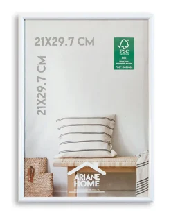 Cadre plastique gallery Ariane Home blanc l.21 x H.29cm* Cadre 21 X 29,7 Cm - A4|Cadre