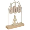 Atmosphera Créateur D'Intérieur Calendrier métal Yogi H.28,5cm assorti- Beige- Atmosphera* Statue Décorative