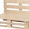 Hot Nature Pro Canape en Palettes Poncees et Brossees 120x60cm Finition Ecru pour Patio Interieur Exterieur