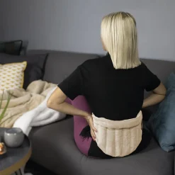 Vivezen Ceinture lombaire chauffante avec bandes auto-agrippantes réglable taille 36 à 54 - Beige -* Bouillotte