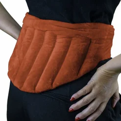 Vivezen Ceinture lombaires chauffante avec bandes auto-agrippantes réglable taille 36 à 54 - Terracotta -* Bouillotte