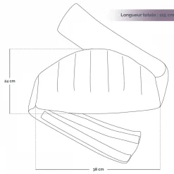 Vivezen Ceinture lombaires chauffante avec bandes auto-agrippantes réglable taille 36 à 54 - Gris clair -* Bouillotte