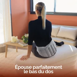 Vivezen Ceinture lombaires chauffante avec bandes auto-agrippantes réglable taille 36 à 54 - Gris clair -* Bouillotte