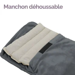Discount Vivezen Chauffe mains, manchon chauffant 32 x 22 cm avec ceinture réglable - Bleu -