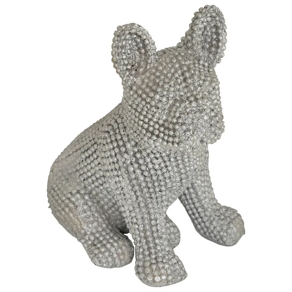 Atmosphera Créateur D'Intérieur Chien déco Eden H.10cm assorti - Argenté- Atmosphera* Statue Décorative