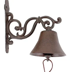 La Grande Prairie Cloche carillon en fonte 19x10x18cm* Poignée De Porte Extérieure|Heurtoir