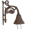 La Grande Prairie Cloche carillon en fonte 18x11x23cm* Poignée De Porte Extérieure|Heurtoir