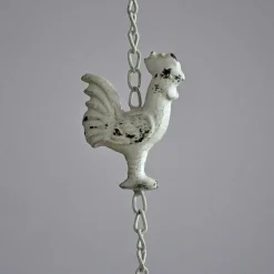 Hot La Grande Prairie Clochette Coq fer blanc 10x65cm