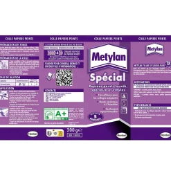 Hot Metylan Colle en poudre - adaptée pour tout papiers peints vinyles - surface de couverture 25 m² - 156816