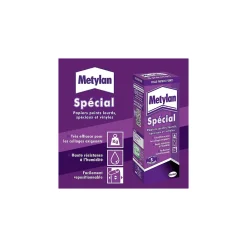 Hot Metylan Colle en poudre - adaptée pour tout papiers peints vinyles - surface de couverture 25 m² - 156816