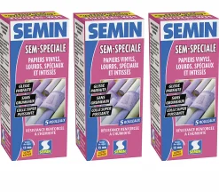 Semin Colle en Poudre pour Papiers Peints Sem-Spéciale , Vinyls, Lourds, Spéciaux et Intissés, Intérieur, Boite 200 g (lot de 3)