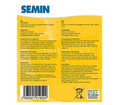 Semin Colle en Poudre pour Papiers Peints Légers et Lourds , Boite 250 g* Colle Papier Peint