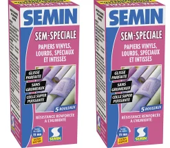 Online Semin Colle en Poudre pour Papiers Peints Sem-Spéciale , Vinyls, Lourds, Spéciaux et Intissés, Intérieur, Boite 200 g (lot de 2)