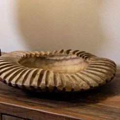 Outlet Mauro Ferretti Coupe ronde en teck Geris 35x7 cm