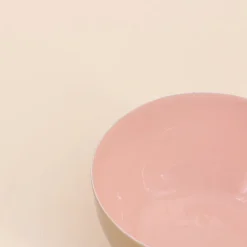 Discount Ornami Coupelle ronde en métal doré, rose 10cm