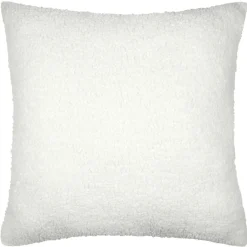 Lovely Casa Coussin - Effet bouclette avec motif flocon (45x45 cm - Ecru)* Coussin Pour Canapé