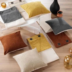 Online Paris Prix Coussin - Effet bouclette (45x45 cm - Naturel)