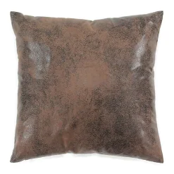 The Deco Factory Coussin aspect cuir marron 40x40cm HAVANE* Coussin