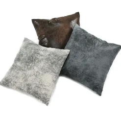 The Deco Factory Coussin aspect cuir marron 40x40cm HAVANE* Coussin