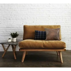 The Deco Factory Coussin aspect cuir marron 40x40cm HAVANE* Coussin