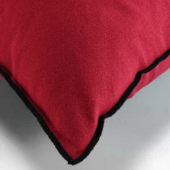 Paris Prix Coussin avec surjet en coton recyclé (50x50 cm - Bordeaux)* Coussin Pour Canapé