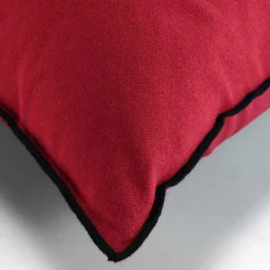 Paris Prix Coussin avec surjet en coton recyclé (50x50 cm - Bordeaux)* Coussin Pour Canapé