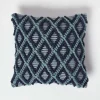 Discount Homescapes Coussin bleu marine et turquoise tula, 45 x 45 cm -