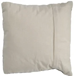 Meubletmoi Coussin carré 40 x 40 cm coton brodé grands losanges gris - BEAM* Coussin Pour Canapé