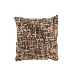 Best J-Line Coussin carré en polyester marron 45x45x12 cm