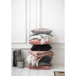 J-Line Coussin carré en polyester gris 42x42cm* Coussin Pour Canapé