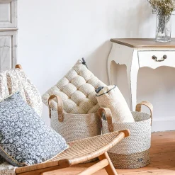 Best Deko & Co Coussin carré gris ambroise L.50 x l.50cm Deco&co