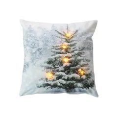Online Enjoy Home Coussin carré lumineux en velours imprimé sapin