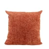 Outlet Ornami Coussin chiné en velours orange 45x45cm