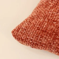 Outlet Ornami Coussin chiné en velours orange 45x45cm