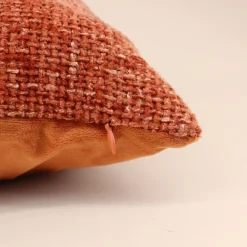 Outlet Ornami Coussin chiné en velours orange 45x45cm
