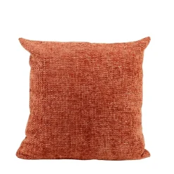 Outlet Ornami Coussin chiné en velours orange 45x45cm