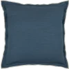 New Lovely Casa Coussin coton volant plat feston noir (45x45 cm - Bleu)