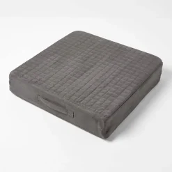 Homescapes Coussin d'assise déhoussable en suédine, gris -* Coussin Pour Canapé