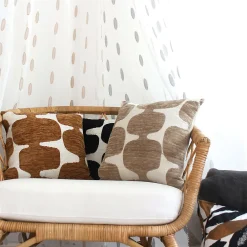 Best Home Maison Coussin décoratif déhoussable jacquard motif moderne (40x40 cm - Beige)
