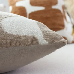Best Home Maison Coussin décoratif déhoussable jacquard motif moderne (40x40 cm - Beige)