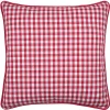 Clearance Lovely Casa Coussin décoratif motif vichy en polycoton (45x45 cm - Rouge)