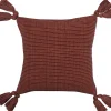 Ornami Coussin de coussin tissu texturé pomposs terracotta L.40 x l.40cm* Coussin Pour Canapé|Coussin