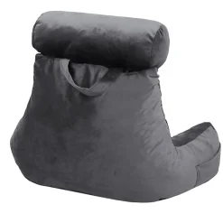 Best Bananair Coussin de lecture velours 65 x 80 cm gris clair