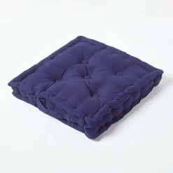 Homescapes Coussin de sol - bleu marine - 50 x 50 cm -* Coussin De Sol