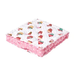New Homescapes Coussin de sol - cupcakes - 40 x 40 cm -