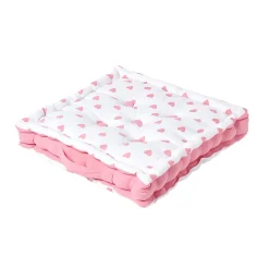 New Homescapes Coussin de sol - cœur rose - 50 x 50 cm -