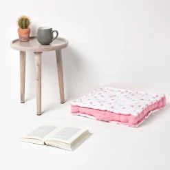Homescapes Coussin de sol - cœur rose - 40 x 40 cm -* Coussin De Sol